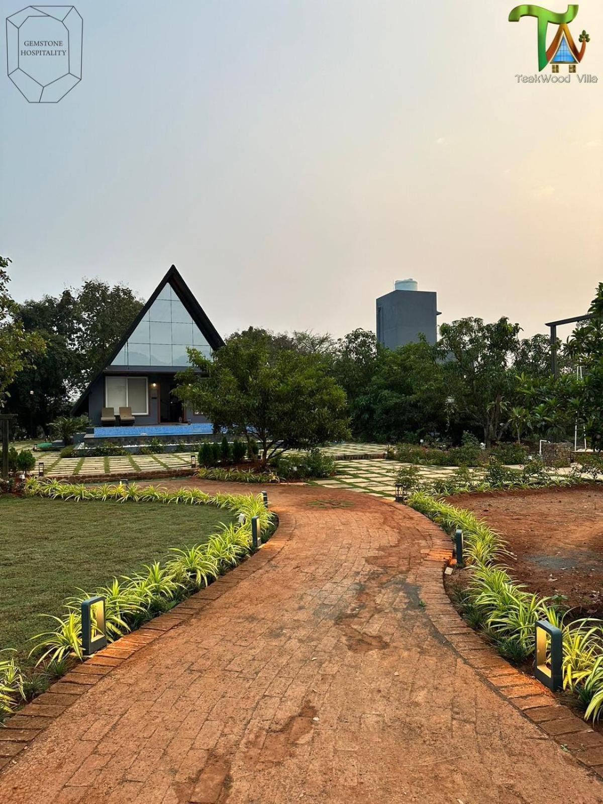 Luxurious 3Bhk W//Pool Teakwood Villa By Gemstone Hospitality アリバグ エクステリア 写真